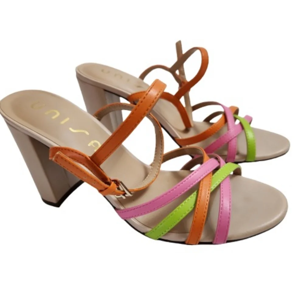 Unisa Unonya Multi Color Strappy Heels